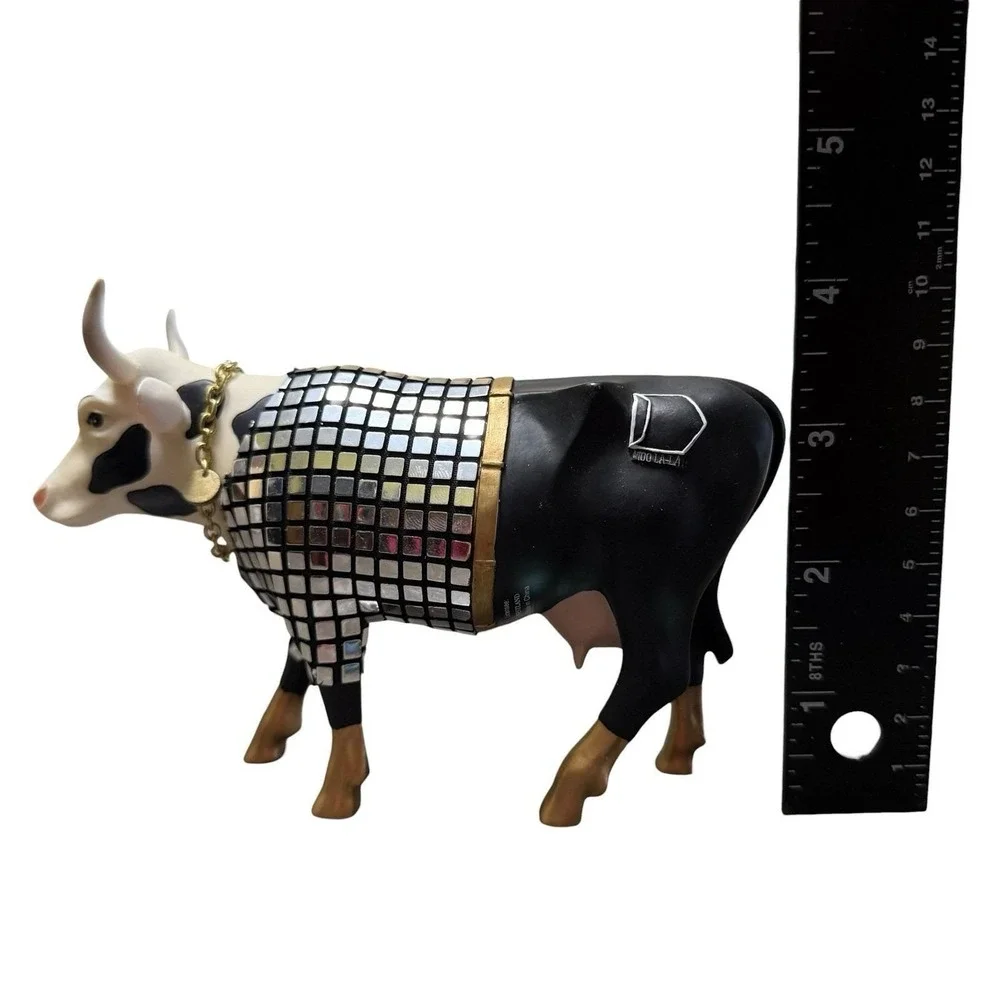 Westland Cow Parade Disco Cow 2001 Decorative figure #9134 w/Box & Tag